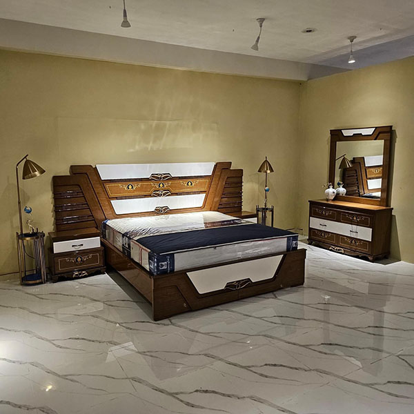Charm King Size Bed Set ( Sheesham Finish )