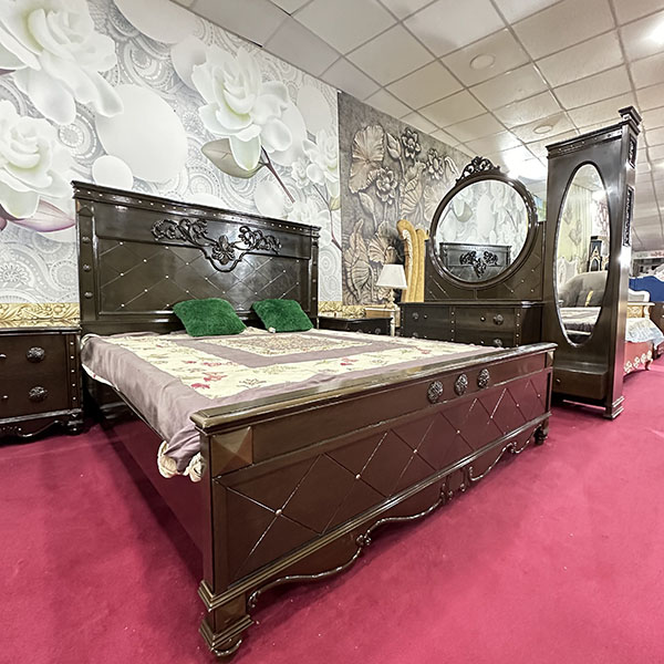 Trysil King Size Bed Set (Brown)